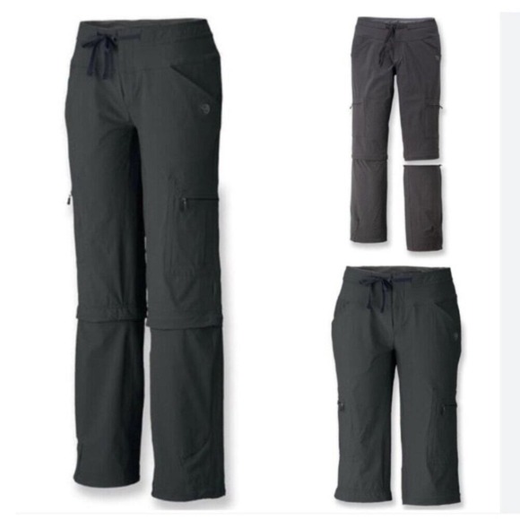 Mountain Hardwear Convertible Hiking Pants Womens 12/32 Gray Zip Off OL4577 - Picture 2 of 8